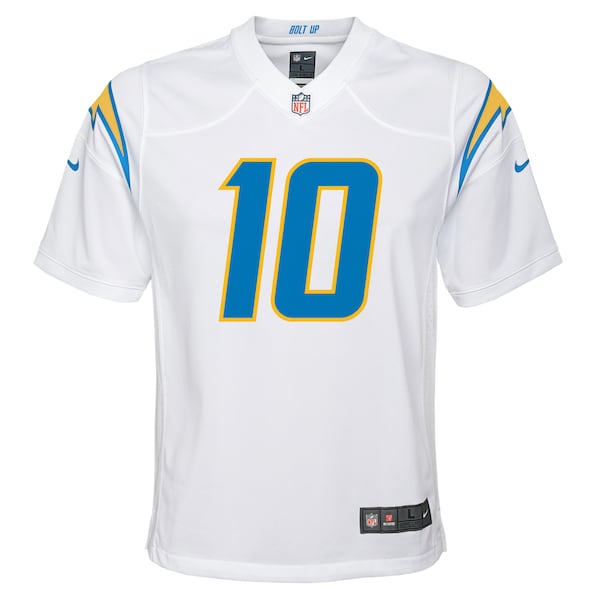Justin Herbert Los Angeles Chargers Nike Youth Game Jersey - White/Navy/Powder Blue/Royal - Image 3