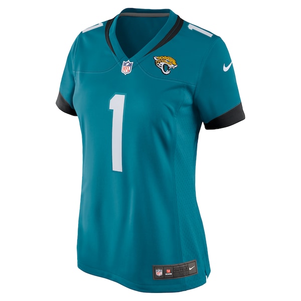 Travis Etienne Jacksonville Jaguars Nike Women's Game Jersey - Teal/Black - Image 3