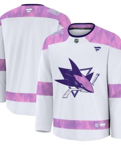 San Jose Sharks  2024 Hockey Fights Cancer Practice Jersey - White