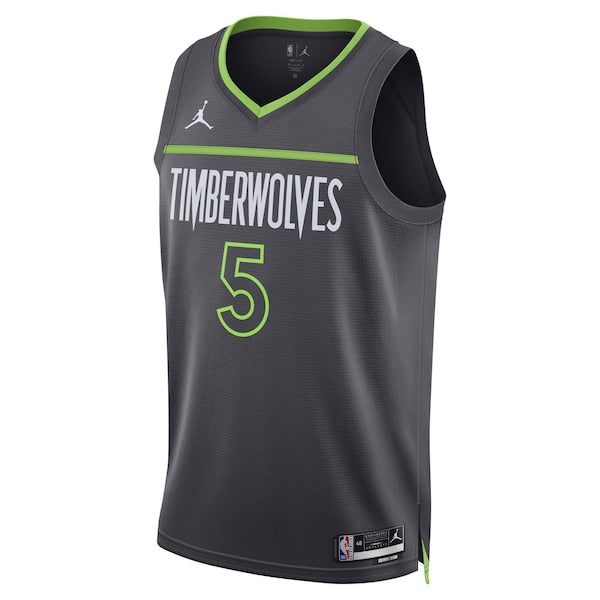 Anthony Edwards Minnesota Timberwolves Jordan Brand Unisex Swingman Jersey - Statement Edition - Charcoal - Image 2