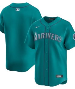 Alternative view of Seattle Mariners Nike Alternate Limited Jersey - Teal/White