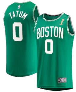 Jayson Tatum Boston Celtics  2024 NBA Finals Champions Fast Break Replica Player Jersey - Kelly Green - Icon Edition