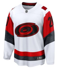 Alternative view of Sebastian Aho Carolina Hurricanes  Away Breakaway Jersey - White