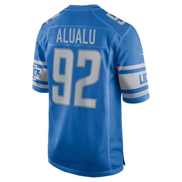 Tyson Alualu Detroit Lions Nike Game Jersey - Blue - Image 3