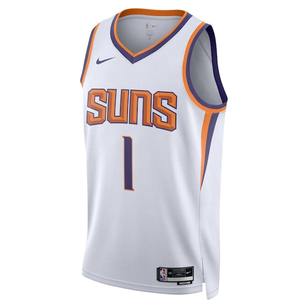 Devin Booker Phoenix Suns Nike Unisex Swingman Jersey - Association Edition - White/Purple - Image 3
