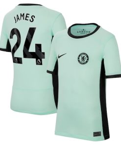 Reece James Chelsea Nike Youth 2023/24 Third Stadium Replica Player Jersey - Mint