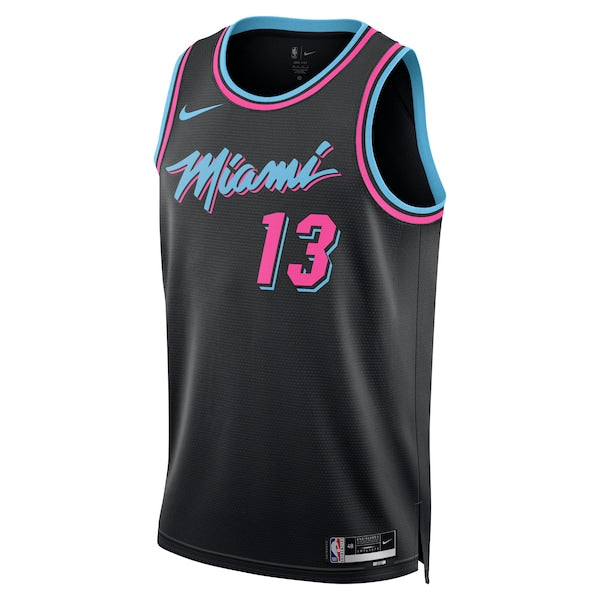 Bam Adebayo Miami Heat Nike Unisex 2025/26 Swingman Jersey - Black - City Edition - Image 2