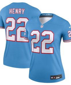 Derrick Henry Tennessee Titans Nike Women's Oilers Throwback Legend Jersey - Light Blue/Navy