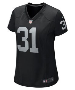 Alternative view of Brandon Facyson Las Vegas Raiders Nike Women's Team Game Jersey -  Black