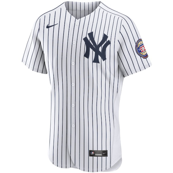 Derek Jeter New York Yankees Nike 2020 Hall of Fame Induction Patch Authentic Jersey - White/Navy - Image 2