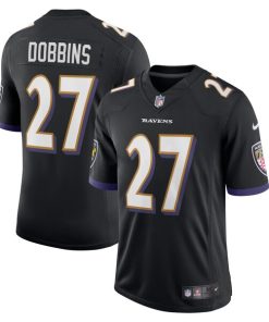 Alternative view of J.K. Dobbins Baltimore Ravens Nike Vapor Limited Jersey - Black/Purple