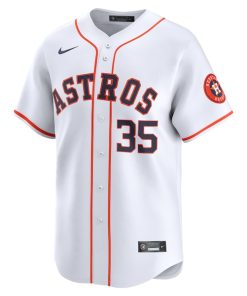 Alternative view of Justin Verlander Houston Astros Nike Home Limited Player Jersey - White