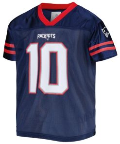 Alternative view of Youth Mac Jones Navy New England Patriots Player Jersey