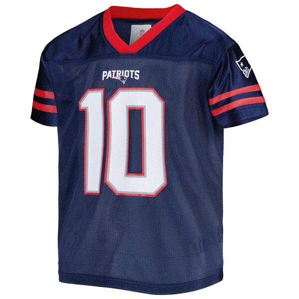 Youth Mac Jones Navy New England Patriots Player Jersey - Image 2