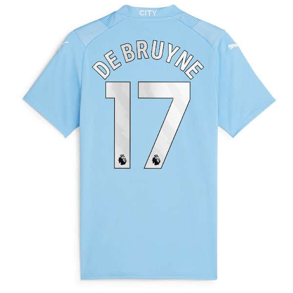Kevin De Bruyne Manchester City Puma Women's 2023/24 Home Replica Player Jersey - Sky Blue - Image 3