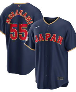 Munetaka Murakami Japan Baseball Nike 2026 World Baseball Classic Road Stadium Jersey - Navy/White
