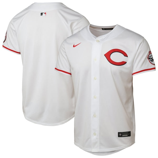 Cincinnati Reds Youth Alternate 2 Limited Jersey - White/Red - Image 2