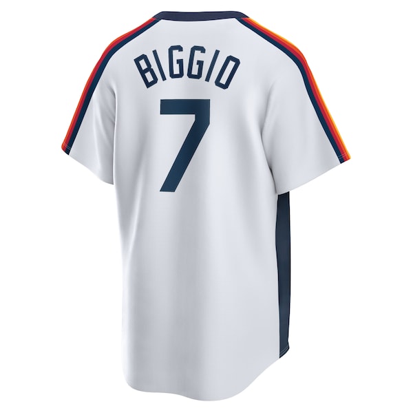 Craig Biggio Houston Astros Nike Home Cooperstown Collection Logo Player Jersey - White - Image 3