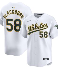 Paul Blackburn Oakland Athletics Nike Home Limited Player Jersey - White