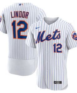 Francisco Lindor New York Mets Nike Home Authentic Player Jersey - White/Gray