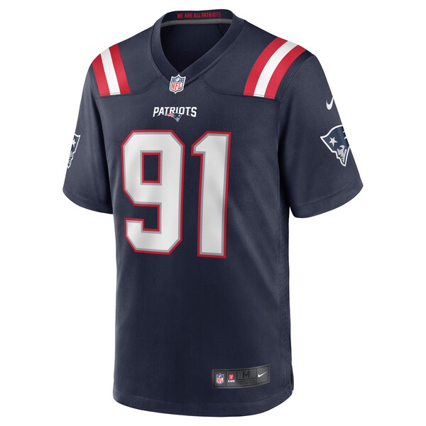 Deatrich Wise Jr. New England Patriots Nike Game Jersey - Navy - Image 2