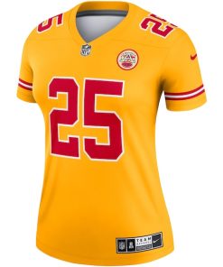 Alternative view of Clyde Edwards-Helaire Kansas City Chiefs Nike Women's Inverted Legend Jersey - Gold