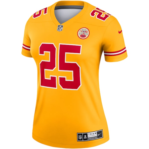 Clyde Edwards-Helaire Kansas City Chiefs Nike Women's Inverted Legend Jersey - Gold - Image 2