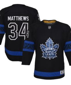 Auston Matthews Toronto Maple Leafs Youth Alternate Premier Player Jersey - Black/Blue