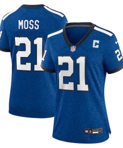 Alternative view of Zack Moss Indianapolis Colts Nike Women's Indiana Nights Alternate Game Jersey - Royal/Royal