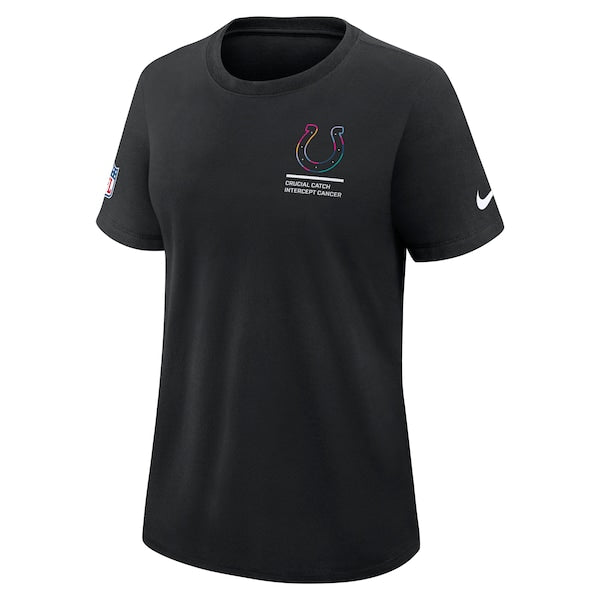 Indianapolis Colts Nike Women's 2025 NFL Crucial Catch Tri-Blend Dri-FIT T-Shirt - Black - Image 2