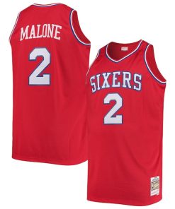 Moses Malone Philadelphia 76ers 1982/83 Big & Tall Hardwood Classics Swingman Jersey - Red
