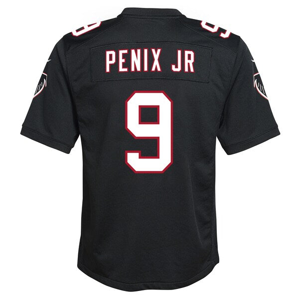 Michael Penix Jr. Atlanta Falcons Nike Youth Alternate Game Jersey - Black - Image 3