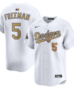 Freddie Freeman Los Angeles Dodgers Nike 2025 Gold Collection Limited Jersey ¨C White