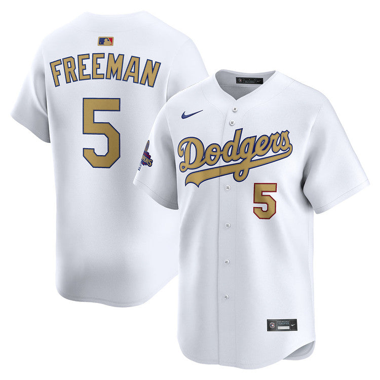 Freddie Freeman Los Angeles Dodgers Nike 2025 Gold Collection Limited Jersey ยจC White