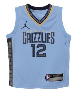 Alternative view of Ja Morant Memphis Grizzlies Jordan Brand Preschool 2022/23 Statement Edition Jersey - Light Blue
