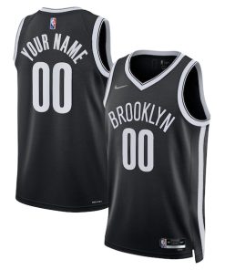 Brooklyn Nets Nike 2021/22 Diamond Swingman Custom Jersey - Icon Edition - Black