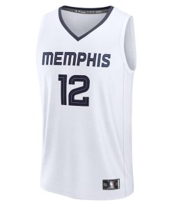 Alternative view of Ja Morant Memphis Grizzlies  Fast Break Replica Player Jersey - Association Edition - White