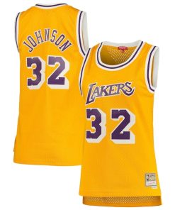 Magic Johnson Los Angeles Lakers Women's 1984/85 Hardwood Classics Swingman Jersey - Gold