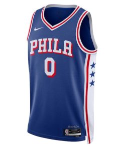 Alternative view of Tyrese Maxey Philadelphia 76ers Nike Unisex Swingman Jersey - Icon Edition - Royal