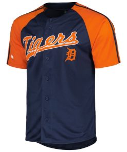 Alternative view of Detroit Tigers Stitches Team Raglan Sleeve Jersey - Navy