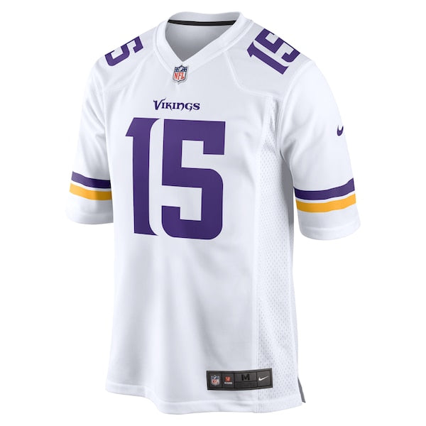Dallas Turner Minnesota Vikings Nike Game Jersey - White/Purple - Image 4