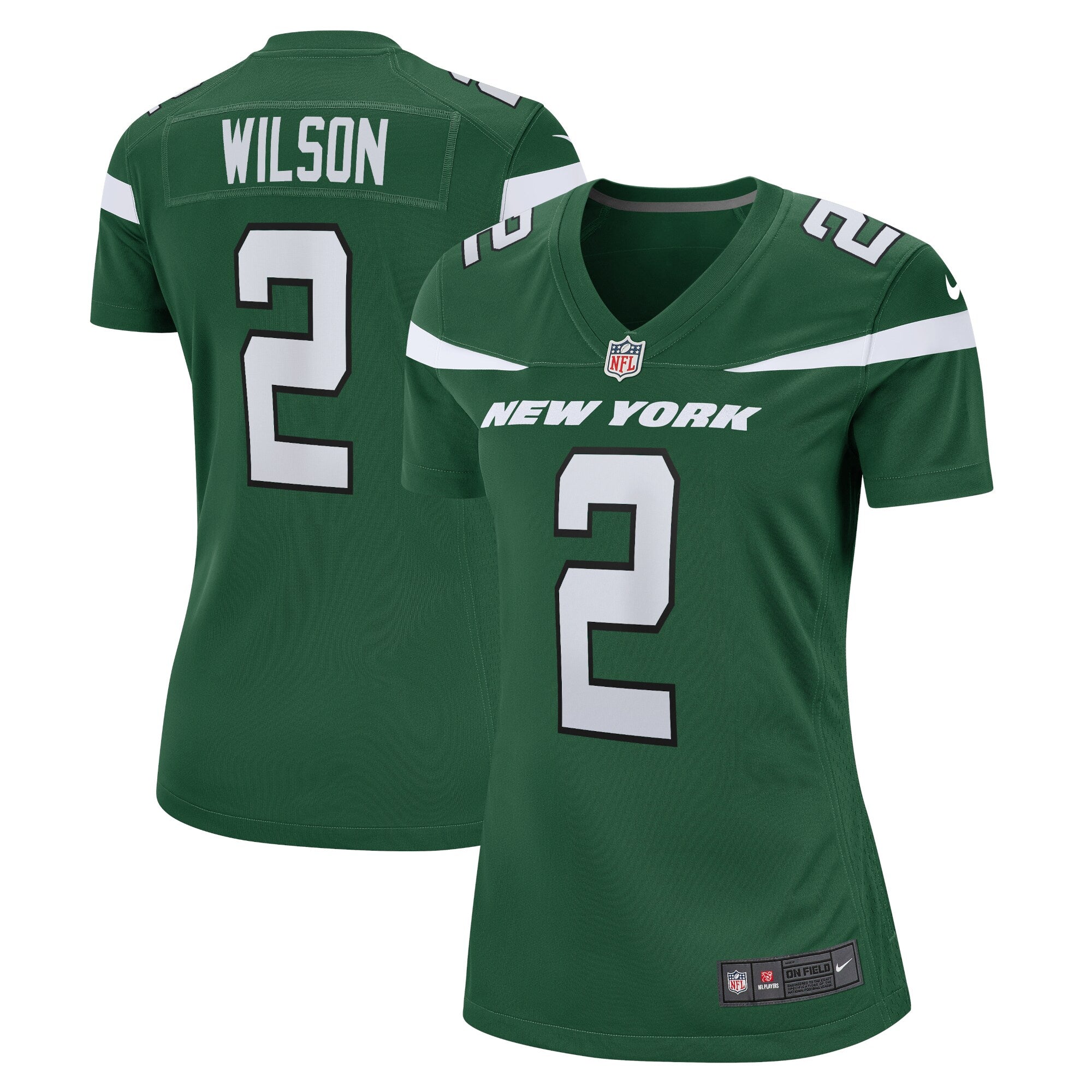 Zach Wilson New York Jets Nike Women's Player Jersey - White/Black/Green - Image 8