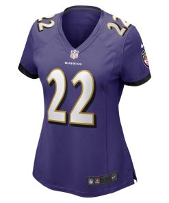 Alternative view of Derrick Henry Baltimore Ravens Nike Women's Game Player Jersey - Purple