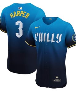 Bryce Harper Philadelphia Phillies Nike City Connect Elite Jersey - Navy