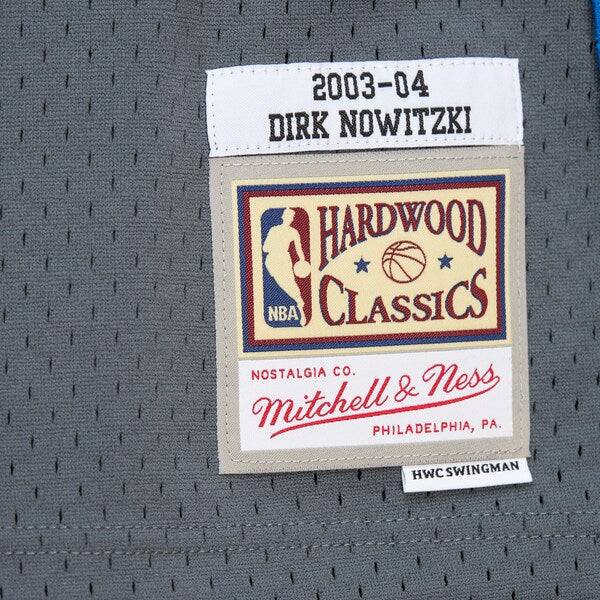 Dirk Nowitzki Dallas Mavericks 2003/04 Hardwood Classics Swingman Jersey - Gray - Image 6