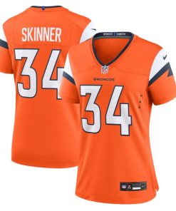 JL Skinner Denver Broncos Nike Women's Team Game Jersey -  Orange