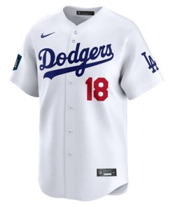 Alternative view of Yoshinobu Yamamoto Los Angeles Dodgers Nike 2024 MLB World Tour Seoul Series Home Limited Player Jersey - White