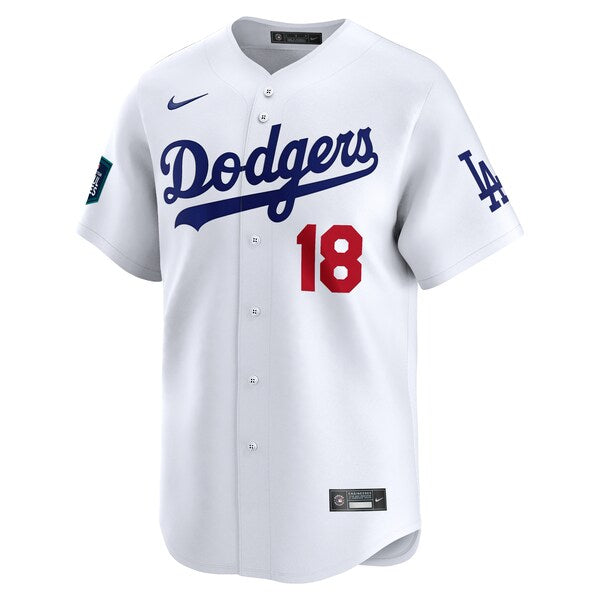 Yoshinobu Yamamoto Los Angeles Dodgers Nike 2024 MLB World Tour Seoul Series Home Limited Player Jersey - White - Image 2