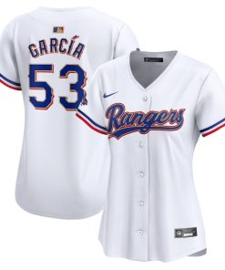 Adolis Garcia Texas Rangers Nike Women's 2024 Gold Collection Limited Player Jersey?¨C White