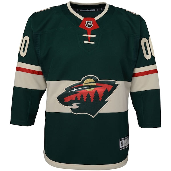 Minnesota Wild Youth Home Premier Custom Jersey - Green - Image 2